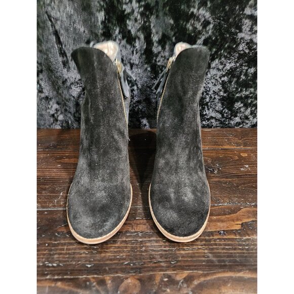 Hinge Tracer Black Suede Wedge Booties/Sz. 7.5M - Picture 5 of 8